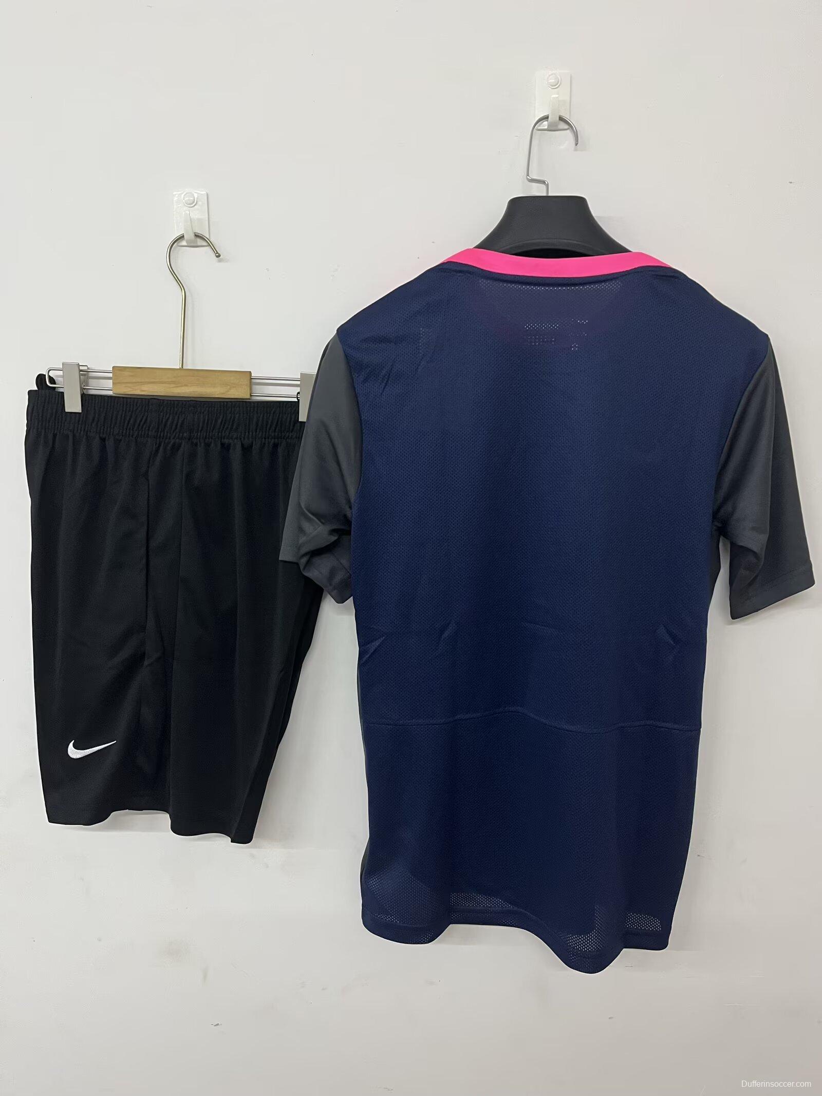 25/26 Sporting Lisbon Pre-match Training Jersey Navy Pink+Shorts