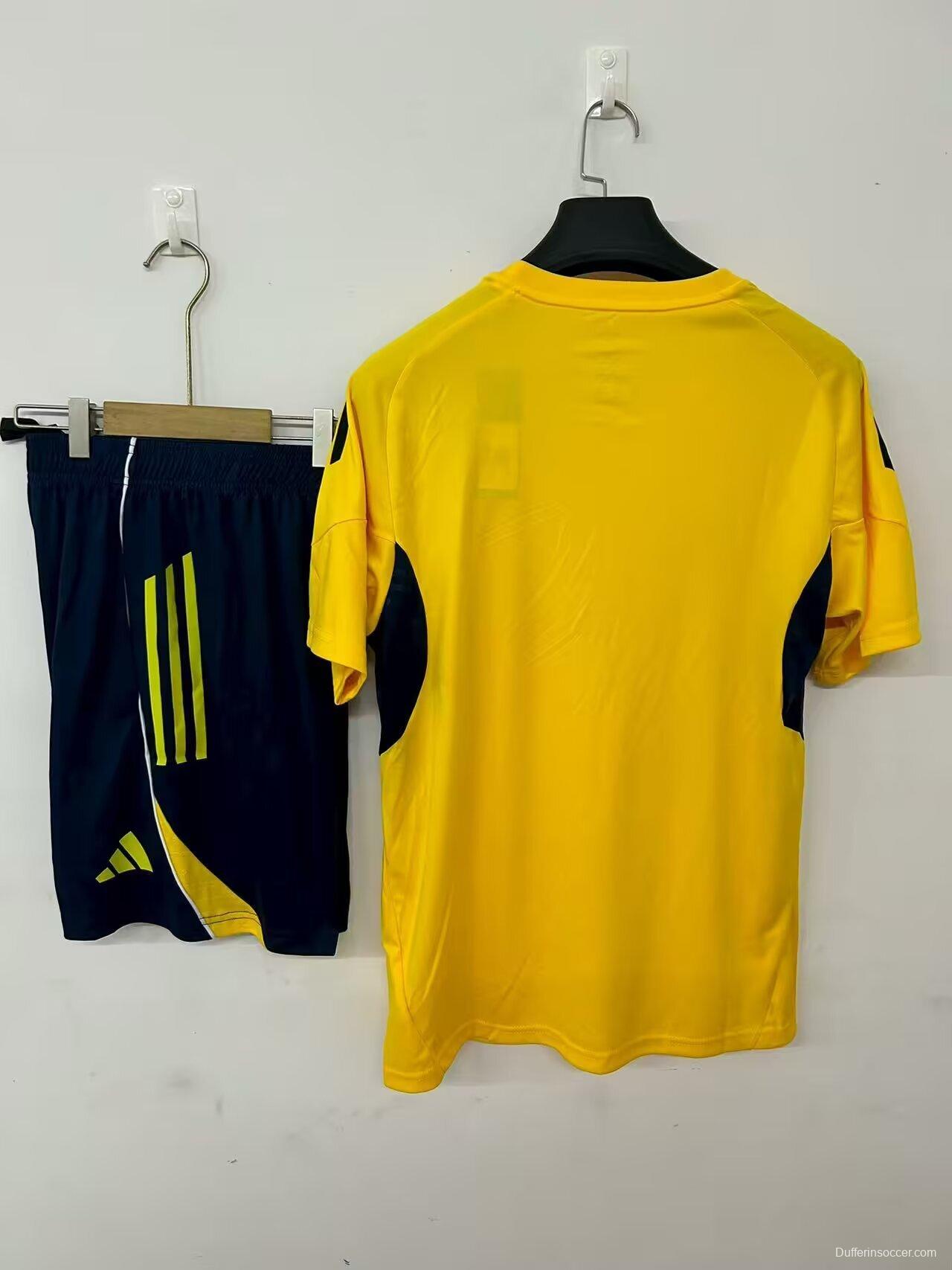 25/26 Boca Juniors Pre-Match Jersey Yellow+ Shorts