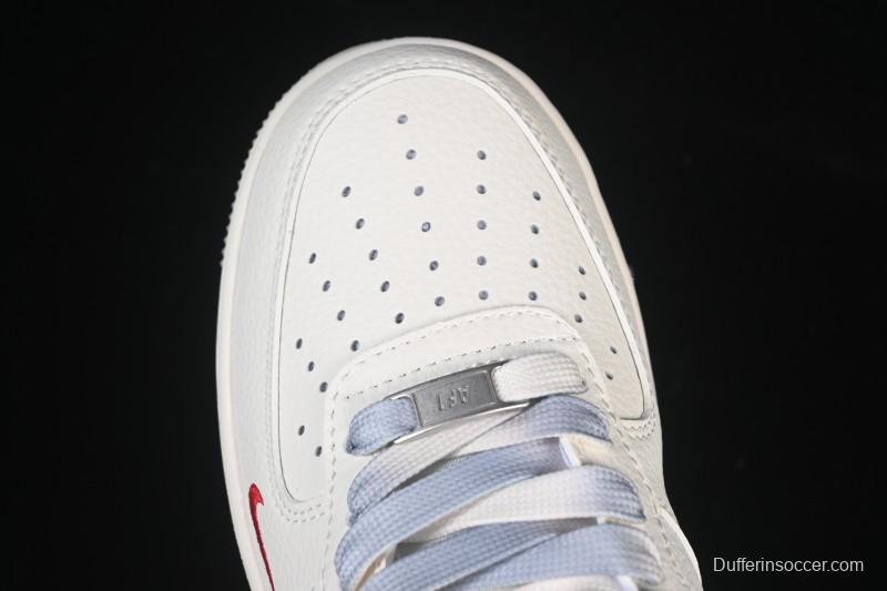 Nike Air Force 1 '07 Low Supreme Collaboration Beige Grey Crystal Sole Casual Sneakers - XX3168-178