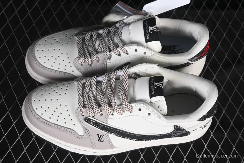 Nike Travis Scott x Fragment Design x Air Jordan 1 Low OG SP AJ1 Low Top Casual Sneakers - JW1188-143