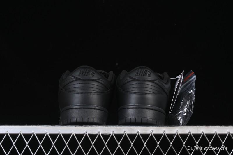 Nike SB Dunk Low Pro ISO Triple Black Skate Shoes - FJ1674-001