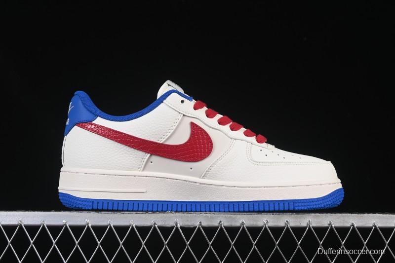 Nike Air Force 1 '07 Low NBA Collaboration Clippers Blue Red Casual Sneakers - QW5606-274