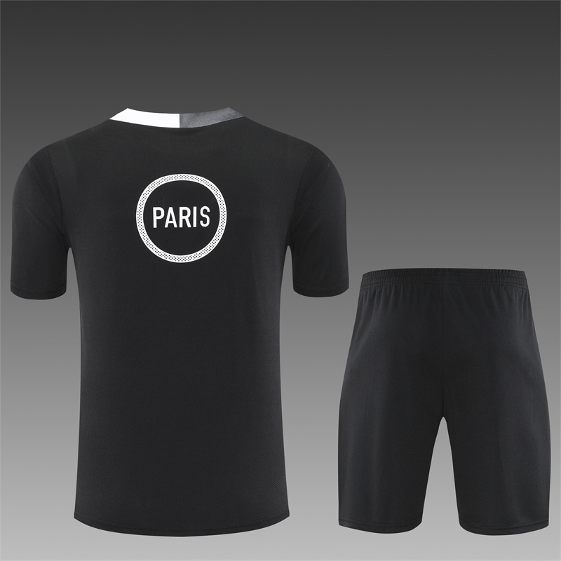 25/26 PSG Black T90 with XS Short Sleeve+Soccer Shorts