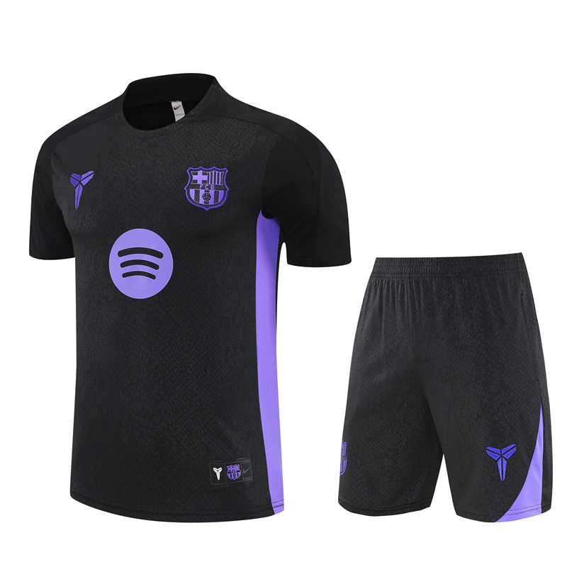 25/26 Barcelona Black Joint Edition with XS Short Sleeve+Soccer Shorts