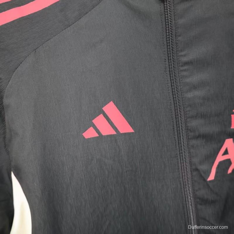 25/26 Liverpool Black Windbreaker (with Inner Lining)