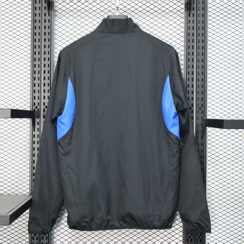 25/26 Manchester United Black Windbreaker (with Inner Lining)