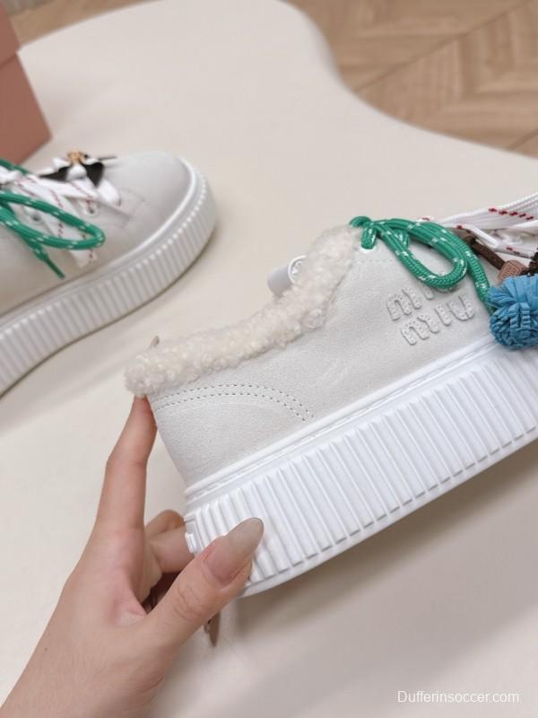 MIUMIU 3D Embroidered Platform Casual Shoes - LY00320/LY00340