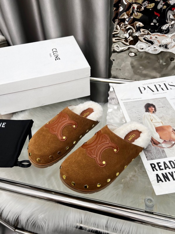 CELINE 2025/ss Studded Birkenstock Sandals - LY00270