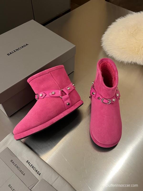 Balenciaga Fall Winter New Buckle Studded Snow Boots - LY00300