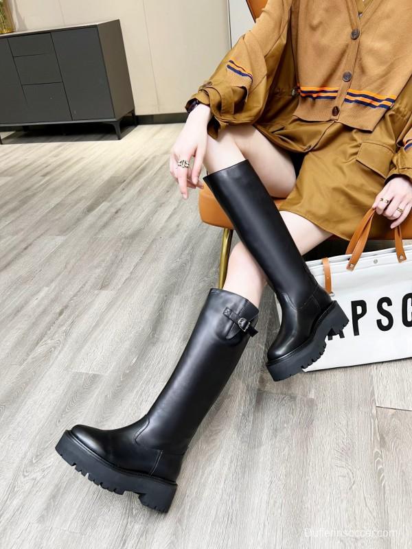 Celine 2025/SS Belt Buckle Knee High Boots - LY00420