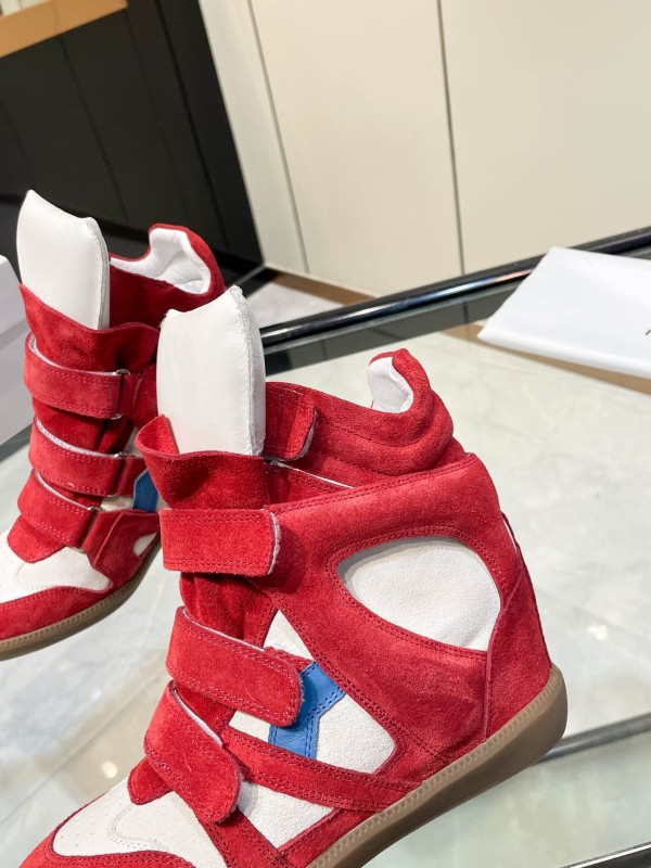 Isabel Marant Sneakers Platform Leather Fashion Casual Shoes - Isabel Marant sneaker
