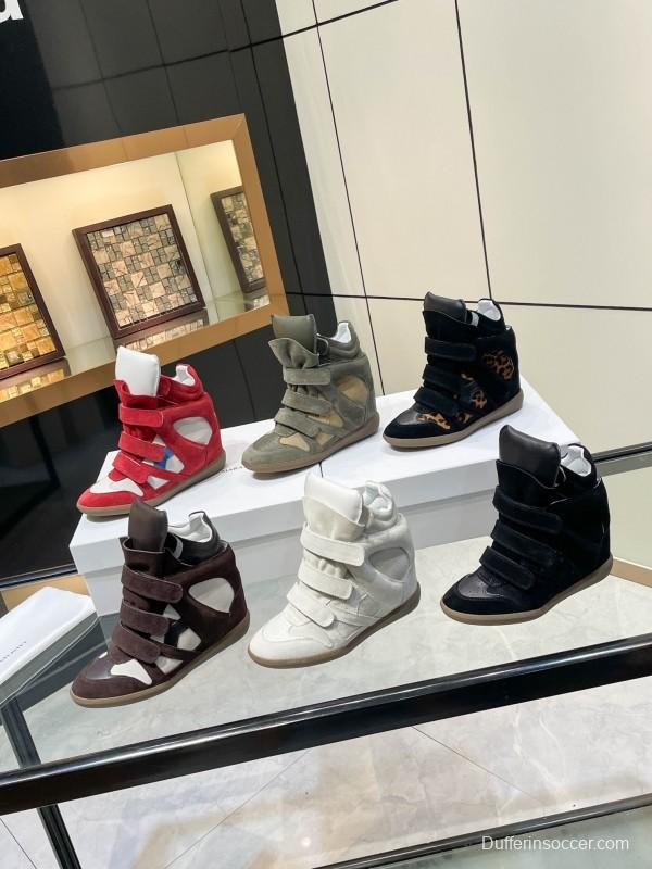 Isabel Marant Sneakers Platform Leather Fashion Casual Shoes - Isabel Marant sneaker