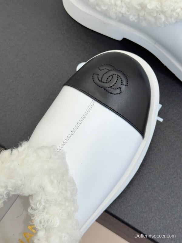 Chanel 25K Series Two-Tone CC Fur Snow Boots - KFY00270