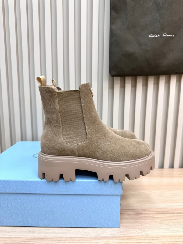 Prada Platform Ankle Boots with Elastic Design - LY0340