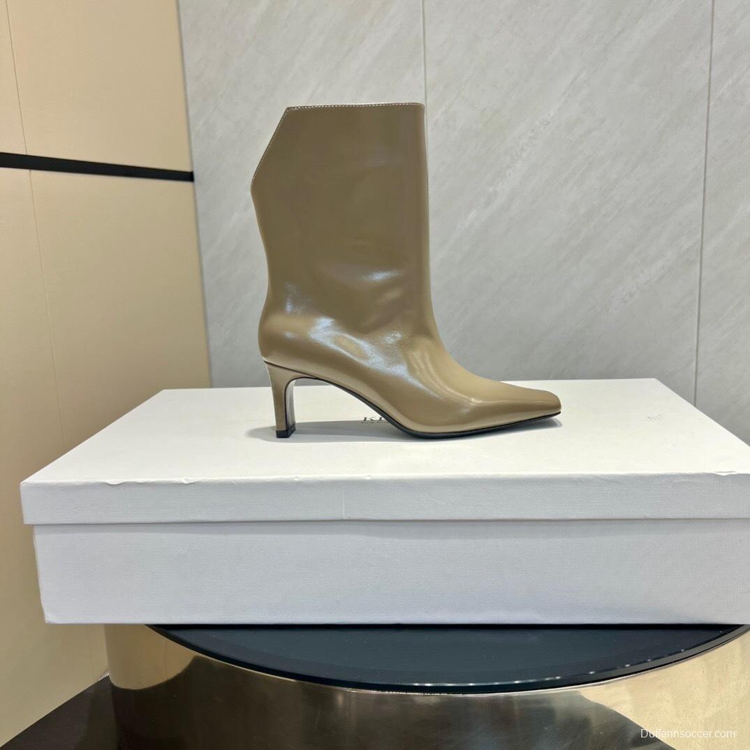 Khaite 2025 SS Collection Square Toe Slip-On Ankle Boots - KFY00390