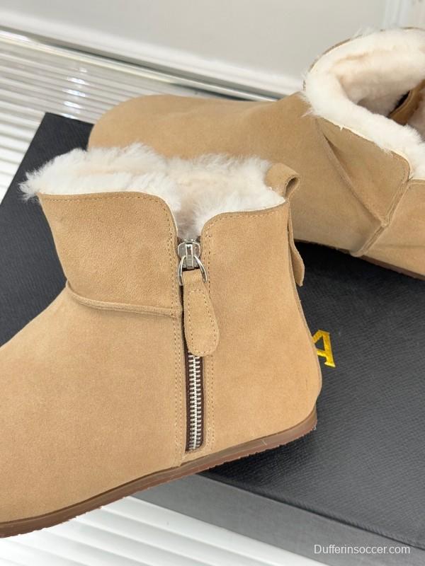 ALAIA Minimalist Side Zipper Retro Snow Boots - KFY00320