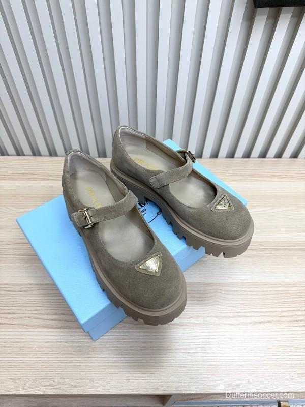 Prada 2025 SS Platform Mary Jane Shoes - LY00300
