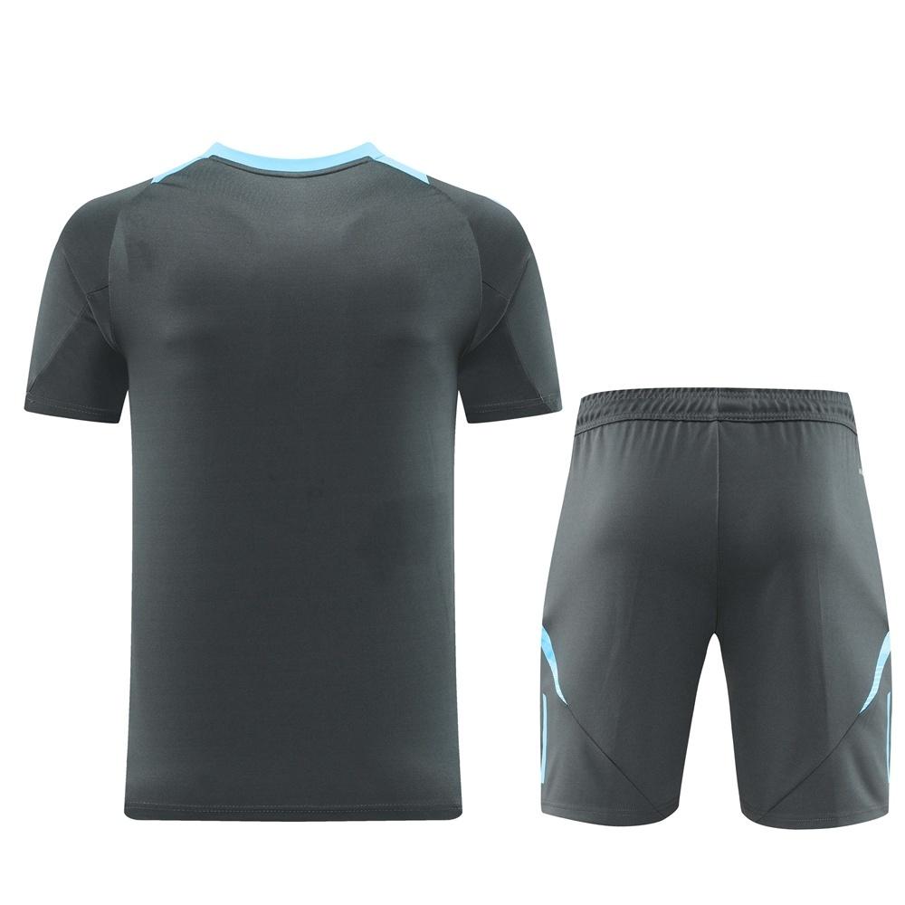 2025 Argentina Dark Gray Short Sleeve+Soccer Shorts