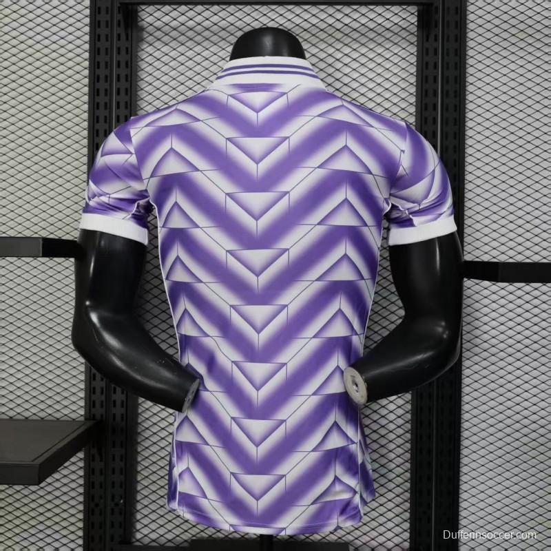 25/26 Player Version  Real Madrid Third Purple with Chevron Gradient Pattern Jersey