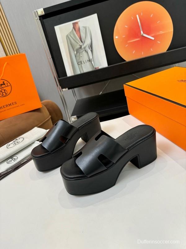 Adidas 2025 SS H Classic Waterproof Platform Wedge Heel Thick Sole Sandals - LY00