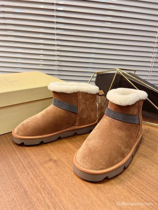 Brunello Cucinelli Winter New Snow Boots Sheepskin Buns Boots - AS00350