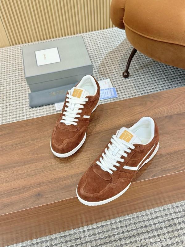 TOM FORD 2025 SS Casual Shoes with Classic Color Blocking and Imported Leather Insole - AS00350