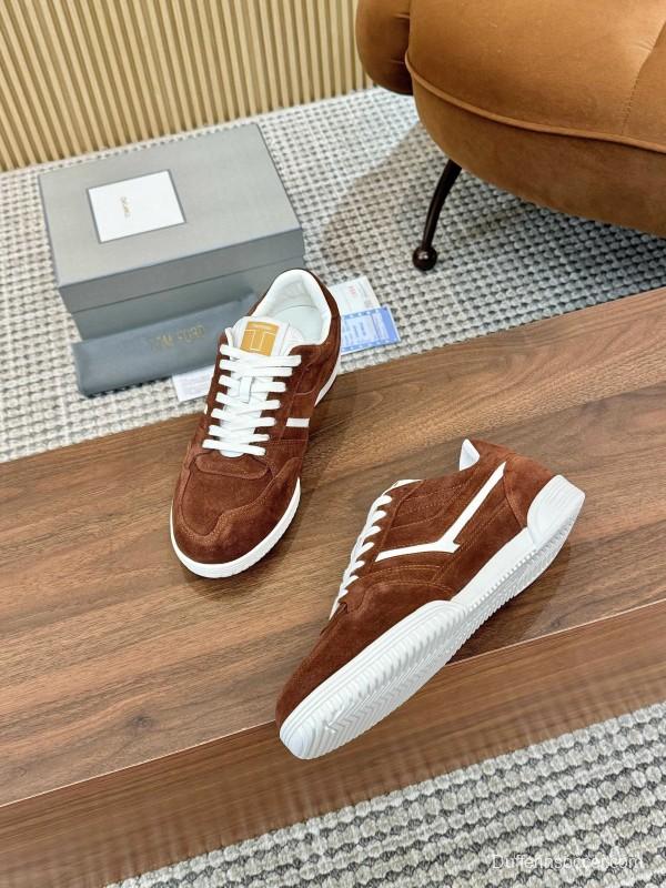 TOM FORD 2025 SS Casual Shoes with Classic Color Blocking and Imported Leather Insole - AS00350