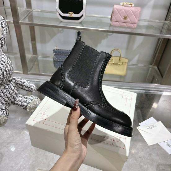 Alexander McQUEEN 2025 SS Retro Chelsea Ankle Boots - KFY00340/KFY00350
