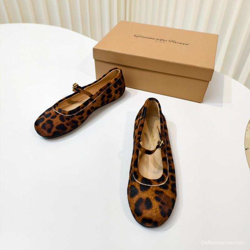 Gianvito Rossi Bohemian Style Flat Ballet Shoes 2025 SS