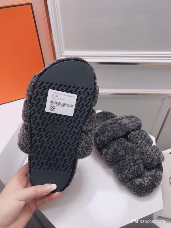 H Erjia Fur Slippers - LY00270