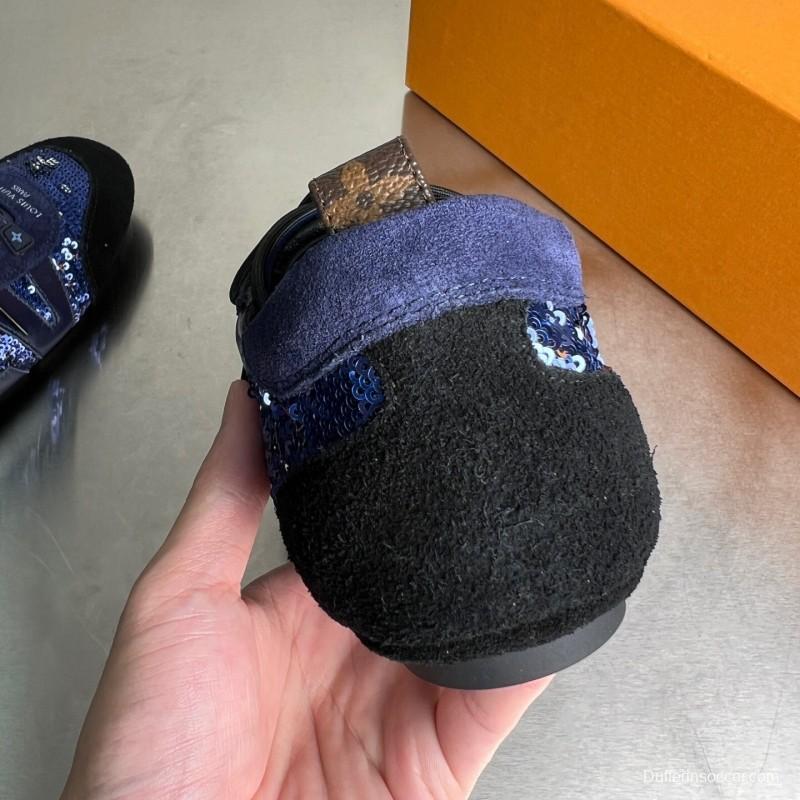 L v Sneakerina 2025/SS Ballet Round Toe Lace-Up Low Top Casual Lifestyle Shoes - YC