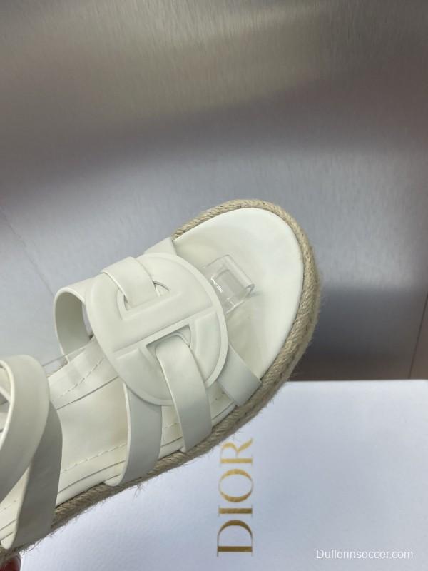 Dior D-Club Jelly Color Hollow Layered Cross Strap Platform High Heel Women Shoes - KFY00290