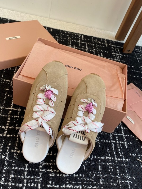 MiuMiu 2025 SS Slip-On Trainer Casual Shoe - KFY00295