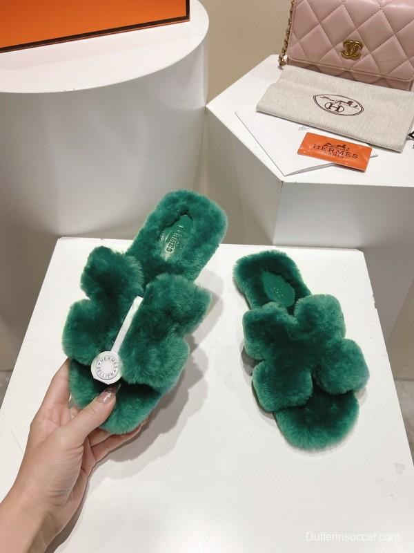 Hermès Fall/Winter 2025 Flat Wool Slippers - LY00240
