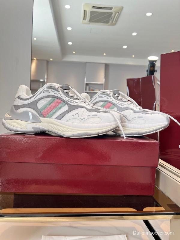 Gucci 2025 SS Collection 2.0 Sneakers with Reflective Stripes and Retro Design - AS00450