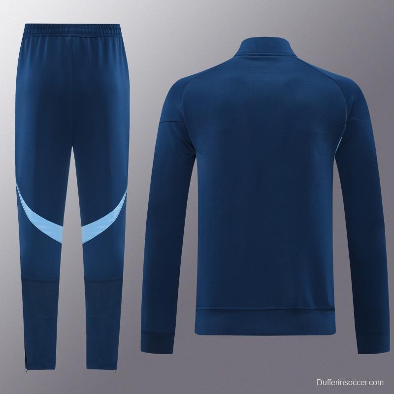 2025 Adidas Azure Blue Full Zipper Jacket+Long Pants