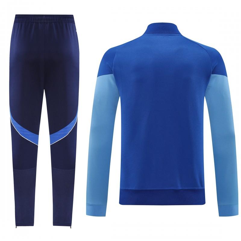 2025 Adidas Colorful Blue Full Zipper Jacket+Long Pants