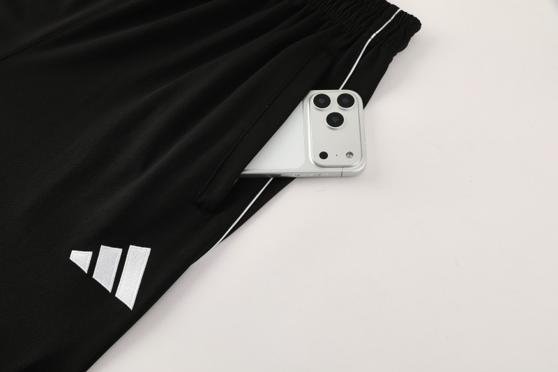25/26  Adidas Light Grey Full zipper Jacket Tracksuit+ long pants