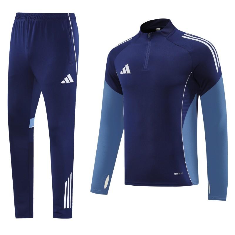 25/26  Adidas Navy Blue Full zipper Jacket Tracksuit+ long pants