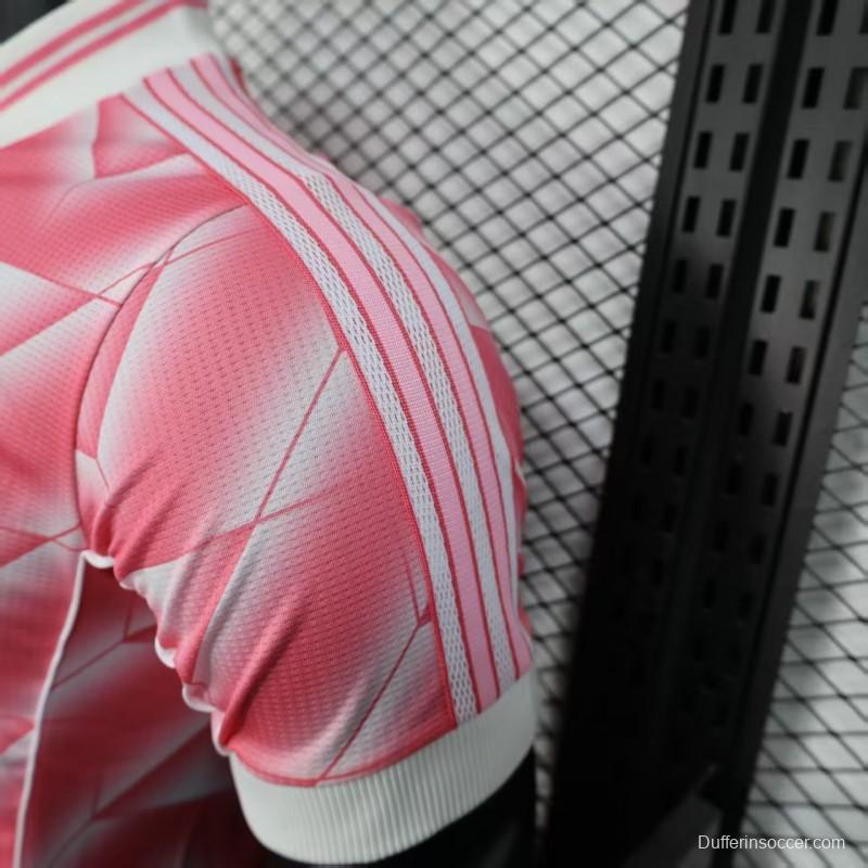 Player Version 1988/89 Real Madrid Third Pink with Geometric Chevron Pattern Jersey