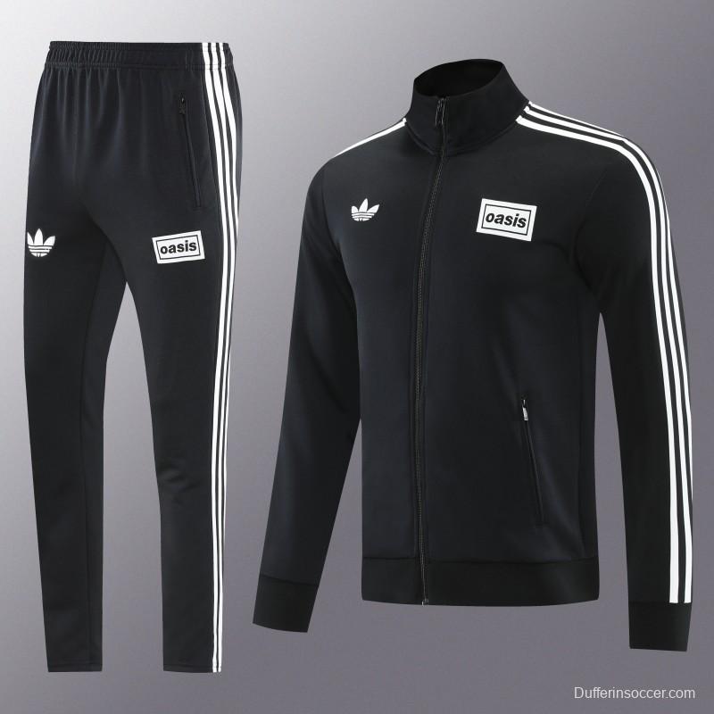 2026 Adidas Black Full Zipper Jacket + Long Pants