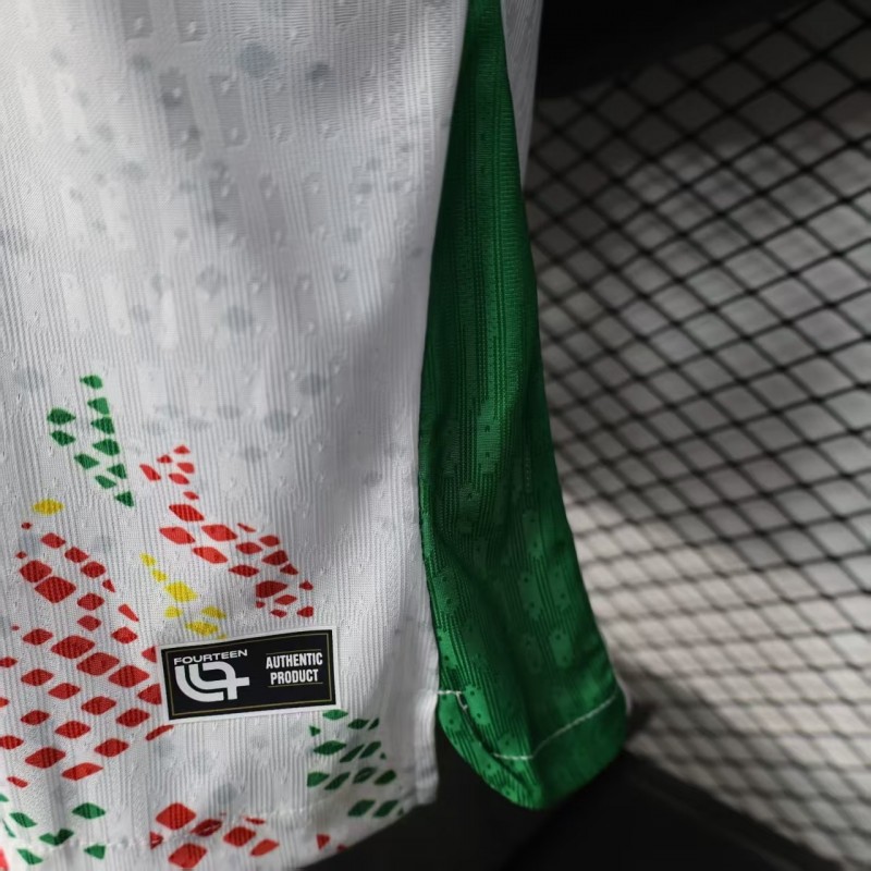 2026 Player Version Cameroon Home White with Red, Dot Pattern Jersey