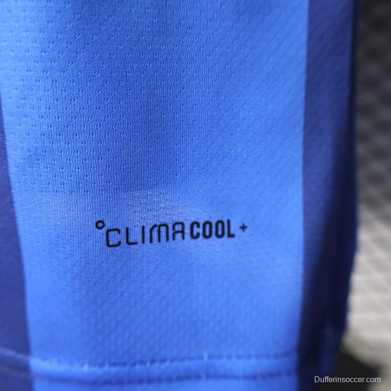 2026 Player Version Italy Blue with Tonal Vertical Stripes Jersey