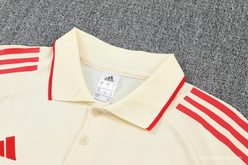 26/27  Liverpool White  Polo Training Shirt + Long Pants Tracksuit