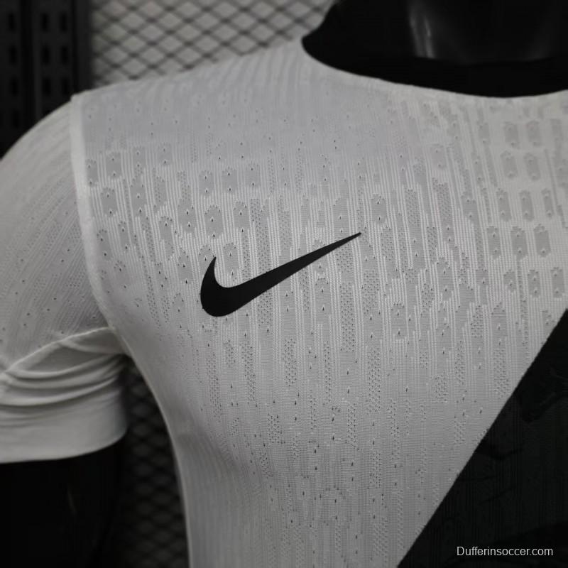 Player Version 26/27 Vasco da Gama Away White with Black Diagonal Sash Jersey