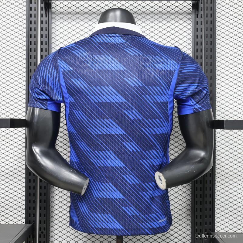 Player Version 2026 France Blue with Diagonal Stripe Pattern Special Edition Jersey