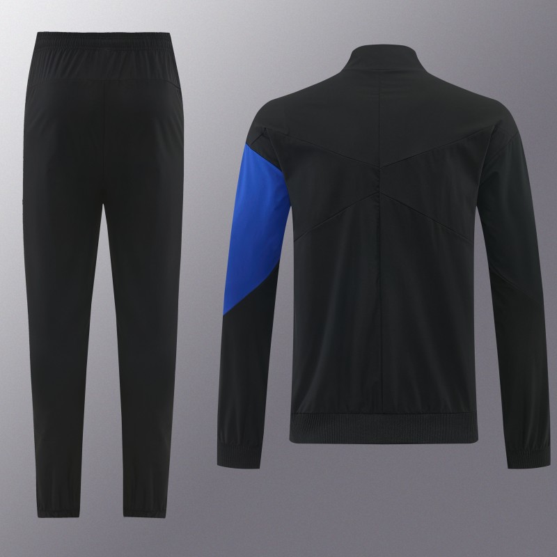 26/27 Chelsea Black Full Zipper Hooded Jacket Tracksuit + Long Pants