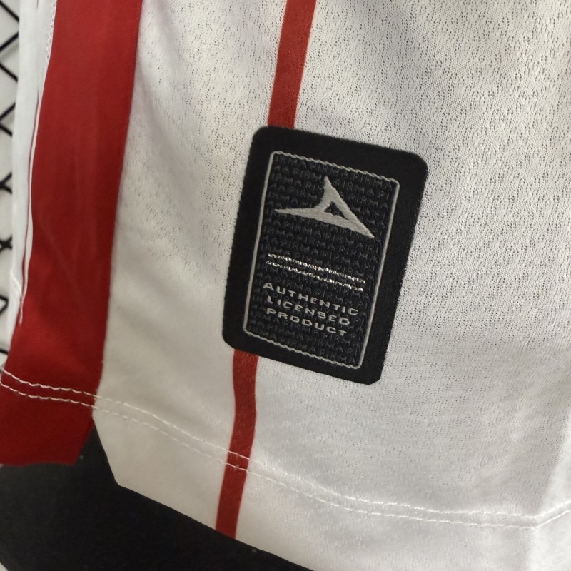 Player Version 25/26 Club Necaxa White with Red Pinstripe Jersey
