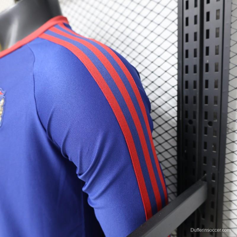 Player Version 26/27 Newcastle United Blue 1990 Vintage Remake  Long Sleeve Away Jersey