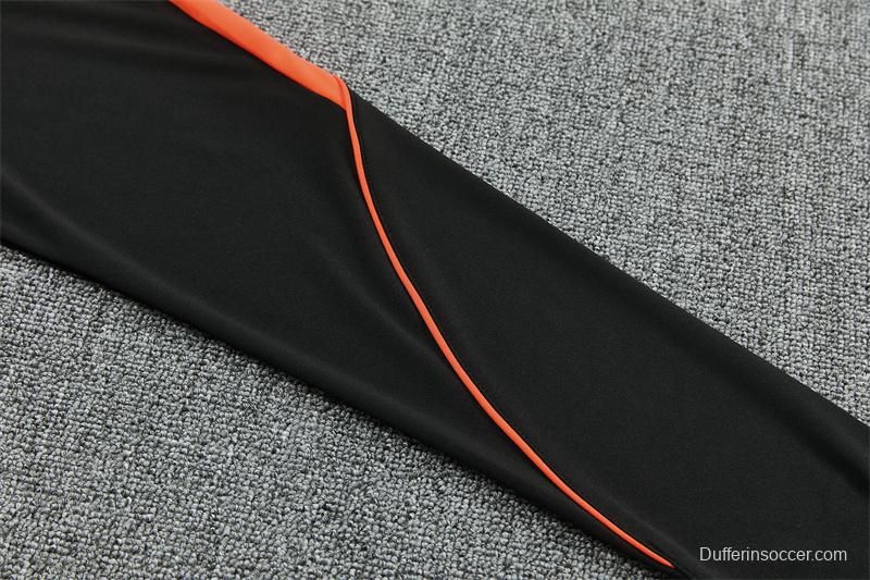 2026 Netherlands Black & Orange  Half Zipper Jacket Tracksuit + Long Pants